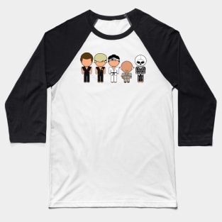 Karate Kid Movie Icons - "Vector-Eds" Baseball T-Shirt